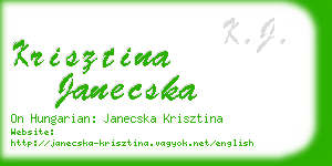 krisztina janecska business card